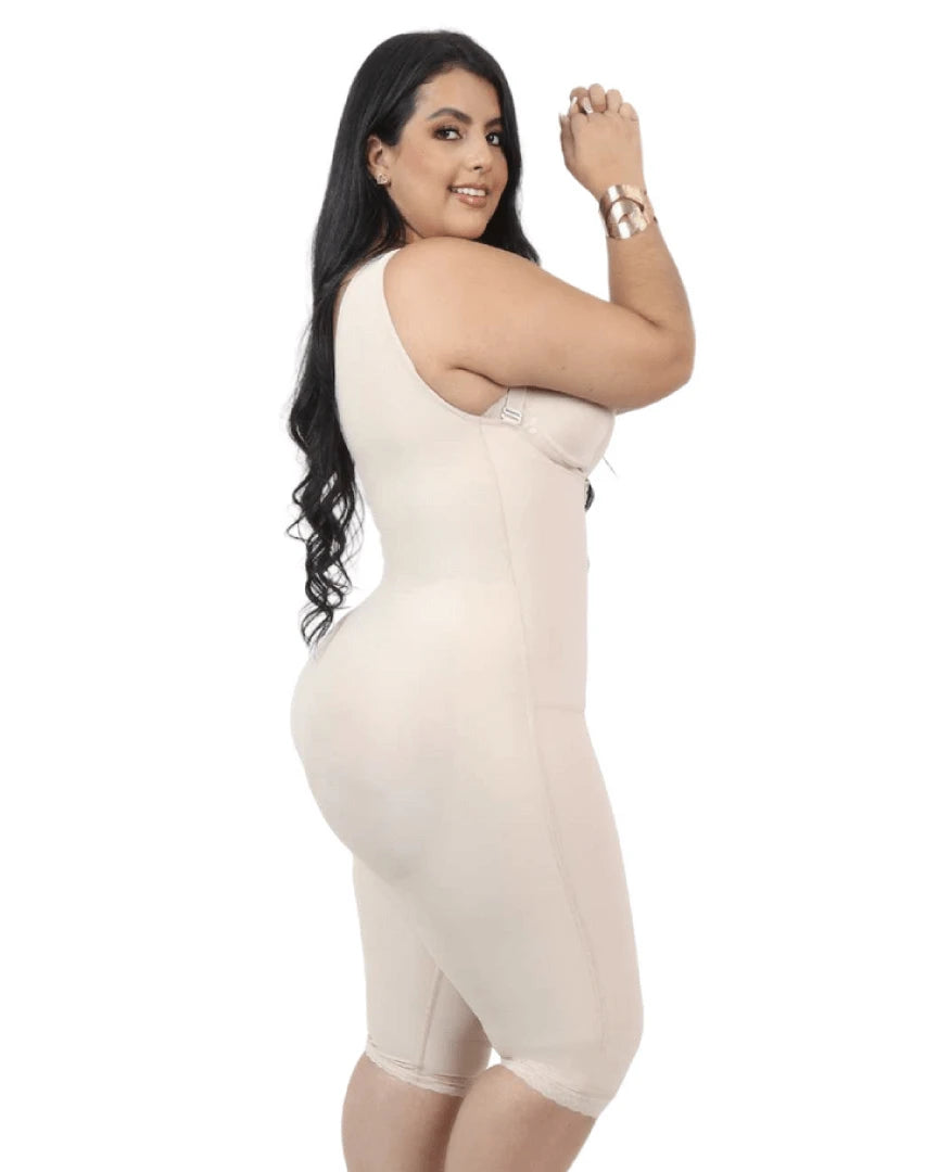 Enterizo reductor espalda alta a la rodilla con realce interno